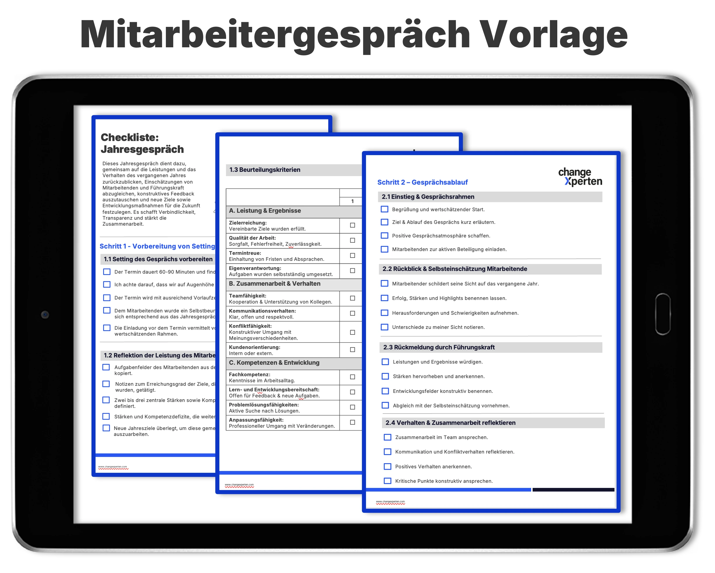 Mitarbeitergespräch Vorlage